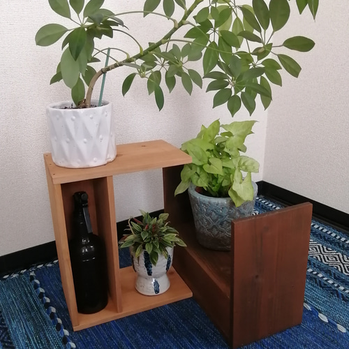 使い方自由自在✨】便利な収納飾り台ラック ミニテーブル 一輪挿し