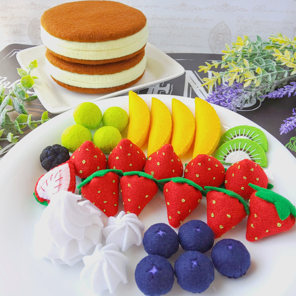 送料無料キャンペーン！】フェルトのおままごと＊フルーツどっさり