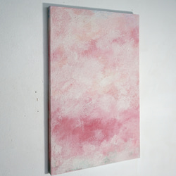 やん子様　オーダー品　桜色のアートパネル53×33珪藻土＋アクリル絵具原画 2枚目の画像