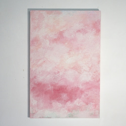 やん子様　オーダー品　桜色のアートパネル53×33珪藻土＋アクリル絵具原画 1枚目の画像
