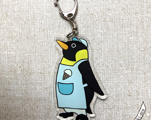 ペンギンキャラクター アクリルキーホルダー 受注生産】アクリルキーホルダー アイスペンギン♬ キーホルダー