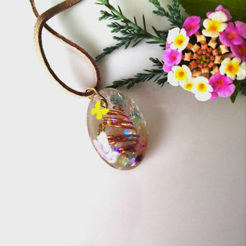 庭園【オルゴナイトネックレス】 ネックレス・ペンダント 優水(yumi  