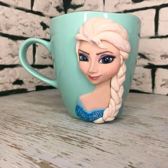 【オーダーメイド】手作りコーヒーカップ コップ マグカップ 3D 似顔絵 肖像画 写真 人形 フィギュア/誕生日 記念日 10枚目の画像