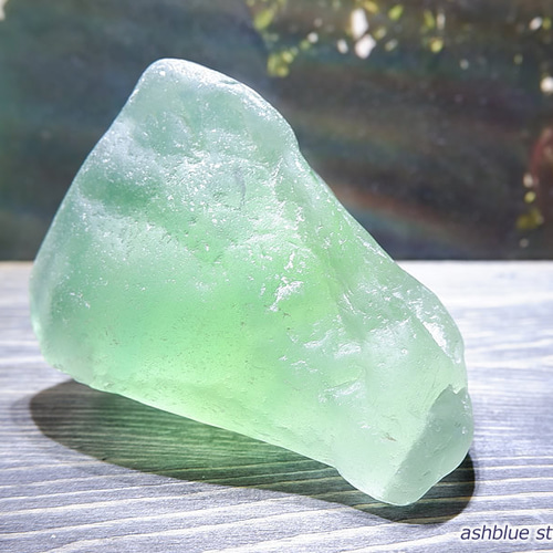 グリーンフローライト特大タンブル【E】 220.9g 天然石 ashblue 通販