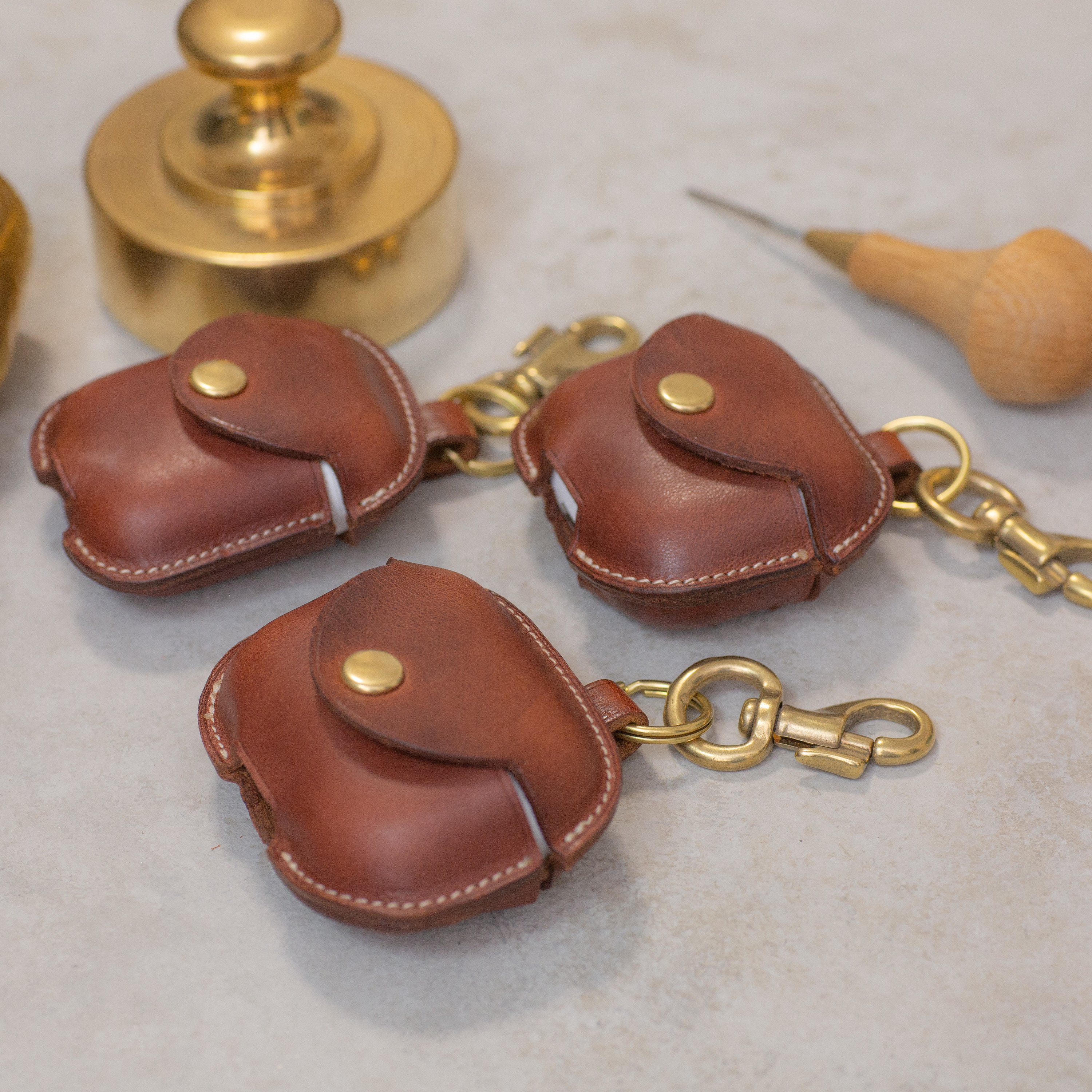 【再販】AirPods Pro 3対応 ケース イタリアンレザー ブラウン Pro3まで 全て対応