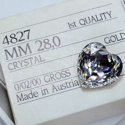 vintage SWAROVSKI crystal 4827 28mm Big Heart design. 第2張的照片