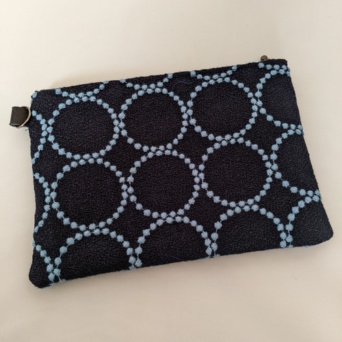 mina perhonen【tambourine/nive+blue】タンバリンダブルポーチ(M