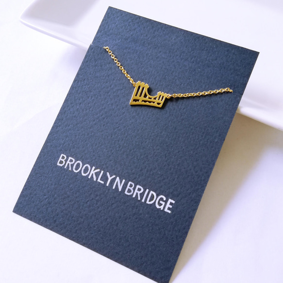 ニューヨークシリーズ “Brooklyn Bridge (ブルックリン橋)” プチネックレス 1枚目の画像