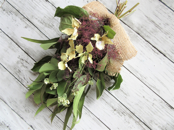 スモークツリーとヤマボウシ スワッグ Cotton Cloth 通販 14127107