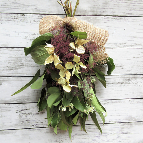 スモークツリーとヤマボウシ スワッグ Cotton Cloth 通販 14127107