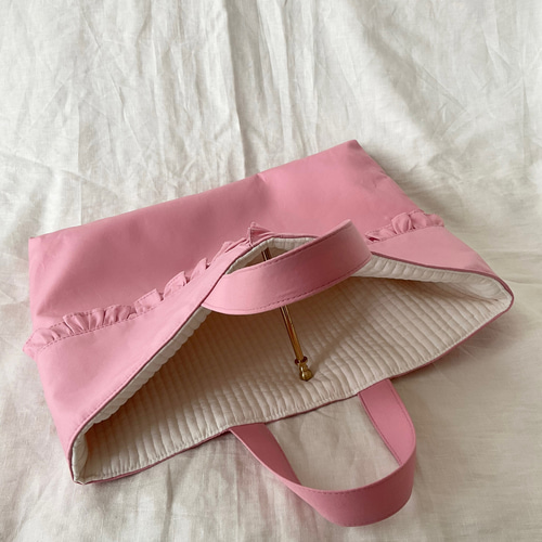 フリル レッスンバッグ 名入れ 女の子 イブル レッスンバッグ .house