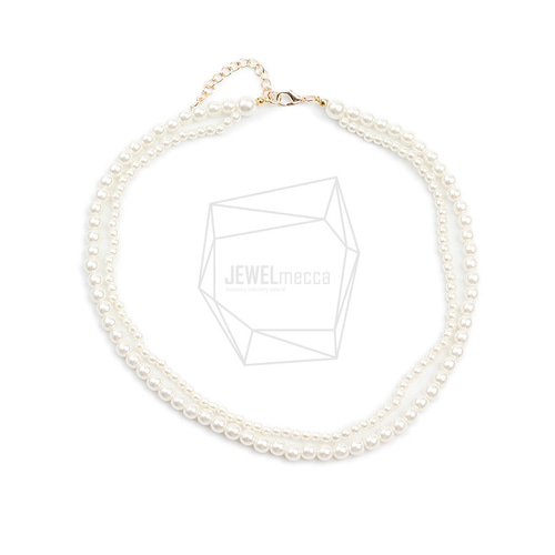 CHN-064-G【1個入り】ダブルイミテーションパールネックレス,Double