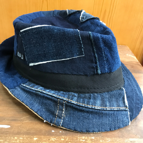 襤褸パッチワーク帽子「中折れハット-003」 ハット tukurite 通販