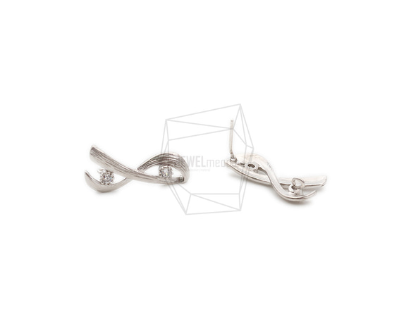 ERG-2081-MR [2pieces] Ribbon earrings, Rope Ribbon Earring / 10m 第2張的照片