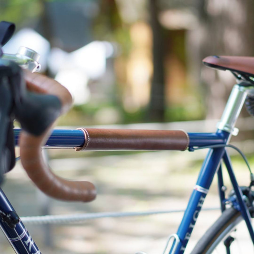本体ヌメ革 レザー 自転車 トップチューブカバーフレームカクロス ロード BMX 本体ヌメ革 レザー 自転車 トップチューブカバーフレームカ