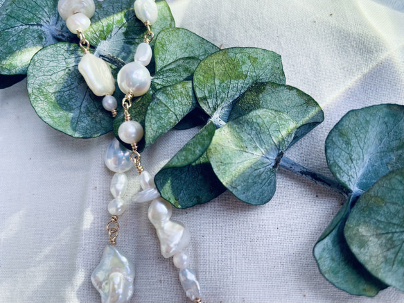 〖 necklace 〗2way pearl necklace(淡水パール) 5枚目の画像