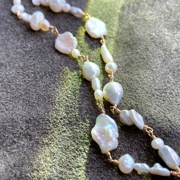 〖 necklace 〗2way pearl necklace(淡水パール) 6枚目の画像