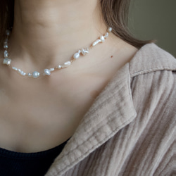 〖 necklace 〗2way pearl necklace(淡水パール) 7枚目の画像
