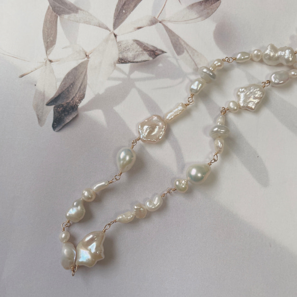 〖 necklace 〗2way pearl necklace(淡水パール) 2枚目の画像