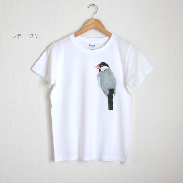 p-jet　文鳥　Tシャツ　/  鳥　小鳥　桜文鳥 2枚目の画像