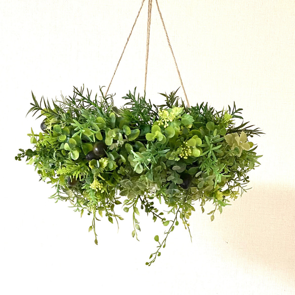 30センチ）オリーブの実と鮮やかグリーンのアーティフィシャル