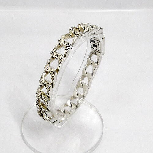 [23] Silver925 / 103g 百合紋章 ID 鱗 喜平ブレスレット 23] Silver925 / 103g 百合紋章 ID 鱗 喜平ブレスレット