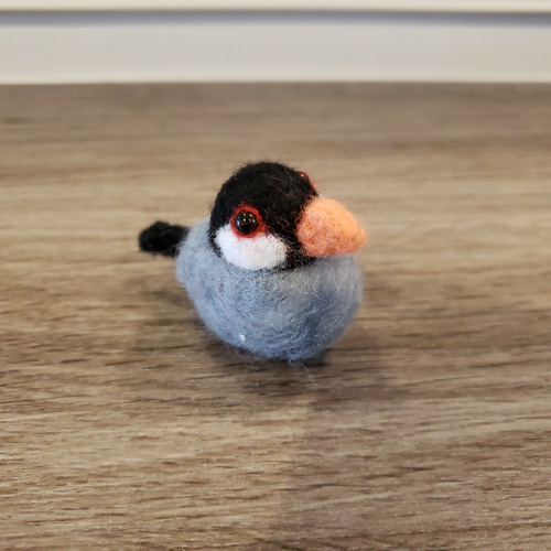 羊毛フェルト 置物 桜文鳥 サクラのぶんちゃん！ f00058 羊毛