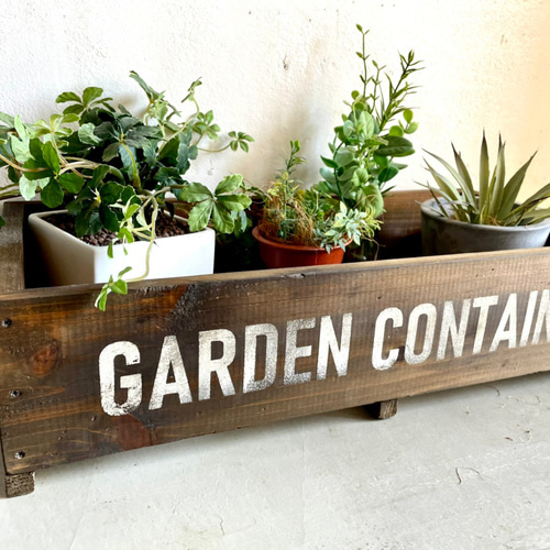 木製ガーデンボックスM プランター 鉢カバー 木箱 ガーデニング 観葉