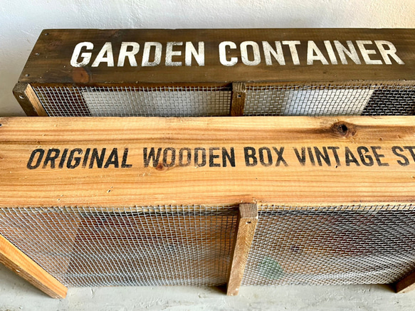 木製ガーデンボックスM　プランター　鉢カバー　木箱　ガーデニング　観葉植物　収納 12枚目の画像