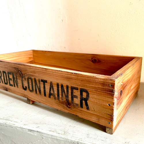 ウッデンボックスカート ガーデニング　木箱ｘスチール　横82ｃｍ　プランター　鉢 ウッデンボックスカート ガーデニング 木箱xスチール 横82cm