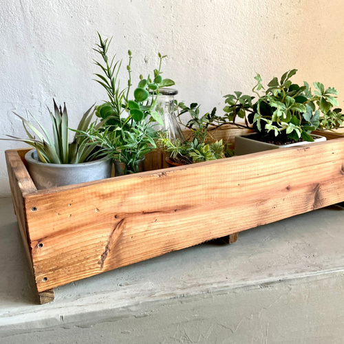 木製ガーデンボックスM プランター 鉢カバー 木箱 ガーデニング 観葉