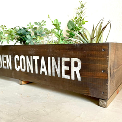 木製ガーデンボックスM　プランター　鉢カバー　木箱　ガーデニング　観葉植物　収納 11枚目の画像
