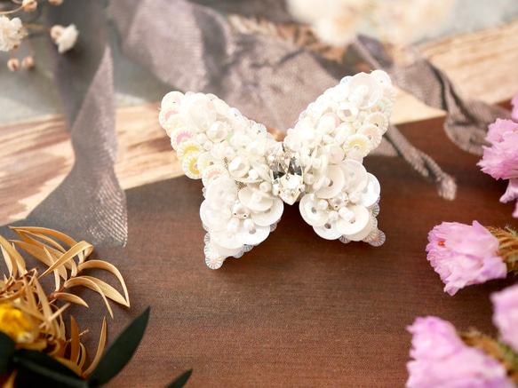 送料無料*॰ْ✧ً Ruban couture butterfly(オートクチュール刺繍
