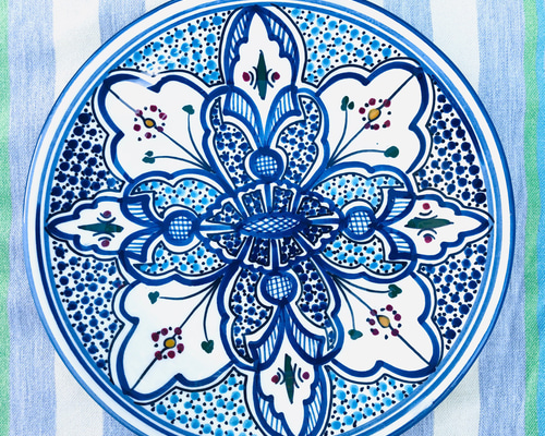 slama チュニジア製　プレート　民藝　絵皿 slama チュニジア製 プレート 民藝 絵皿