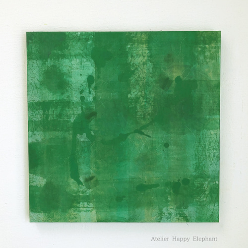 Green【原画S4】 絵画 Happy Elephant 通販 14129683｜Creema(クリーマ)