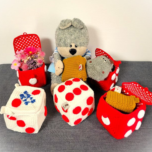 毛糸雑貨・昭和レトロ サイコロキャラメル ／置物, 小物入れ その他