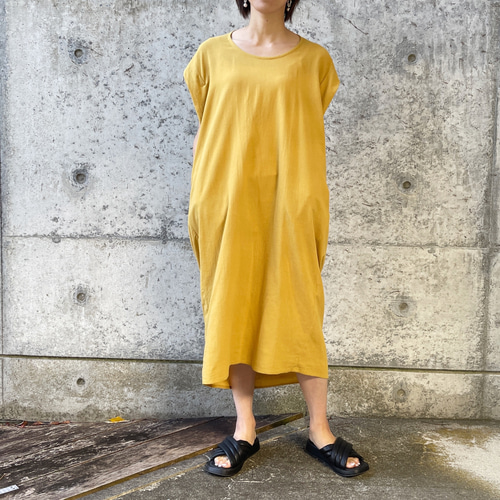 リラックスワンピース(マスタードイエロー） ワンピース MELUMO 通販