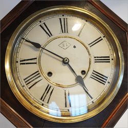 振り子時計 柱時計 ぜんまい時計 ぼんぼん時計 古時計 掛け時計 昭和レトロ 雑貨 アンティーク 八角形 3枚目の画像