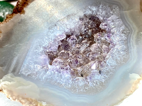 レインボー˚✧₊⁎瑪瑙　アメジスト　アゲート ジオード　晶洞 3枚目の画像