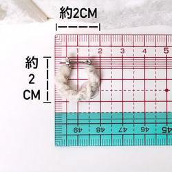 フープピアス　軽いピアス　マクラメ　チタンピアス 5枚目の画像