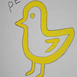 原画『PEACE』水彩イラスト　＊木製額縁入り 3枚目の画像