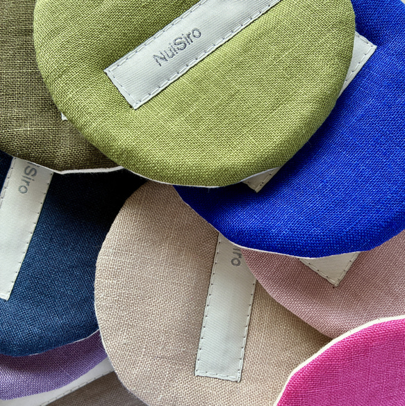 和のいろリネンで暮らしに彩り【ふんわりコースター】色見本＊全10色 18枚目の画像