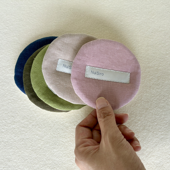 和のいろリネンで暮らしに彩り【ふんわりコースター】色見本＊全10色 14枚目の画像