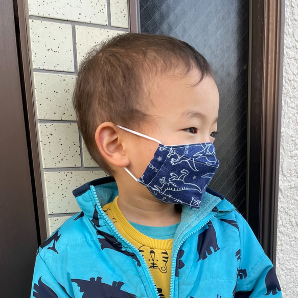 パンダがいっぱい　箱型大臣マスク　幼児サイズ　2枚セット 8枚目の画像