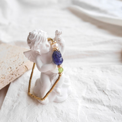 ⍟ 沈靜的夢想家⍟ 菫青石 橄欖石 淡水珍珠 第2張的照片