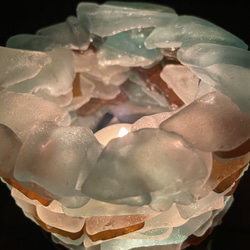 人魚の涙　シーグラスで作るキャンドルホルダー 7枚目の画像