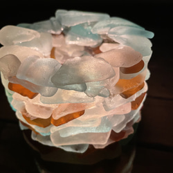 人魚の涙　シーグラスで作るキャンドルホルダー 6枚目の画像