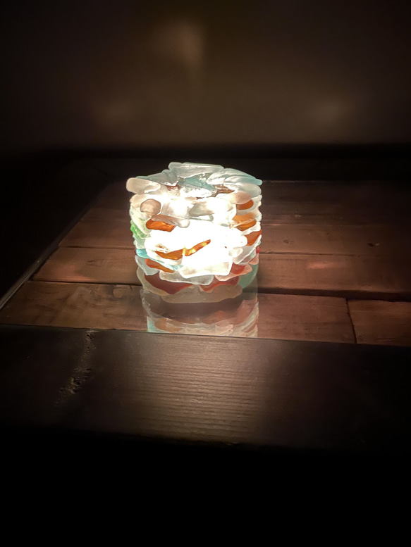 人魚の涙　シーグラスで作るキャンドルホルダー 8枚目の画像