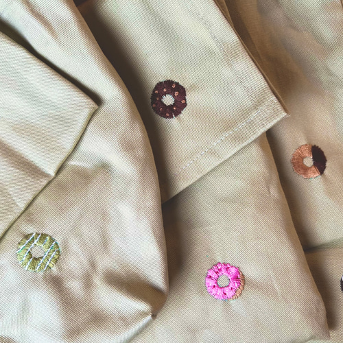 入園入学準備セット 刺繍グッズ6点／ドーナツ［選べる8色