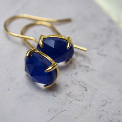 〖 pierce〗 Lapis lazuli (8×6)ラピスラズリ 3枚目の画像